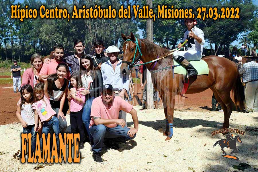 HIPICO CENTRO ARISTOBULO DEL VALLE – 27-3-22 – FLAMANTE DE CAMPO GRANDE