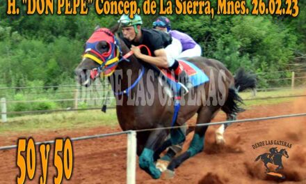 INCLINO LA CARRERA A SU FAVOR 50 Y 50