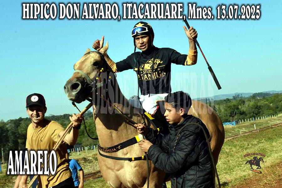 AMARELO PUSO EL COLOR, HIPICO DON ALVARO, ITACARUARE, MISIONES. 13.07.2025
