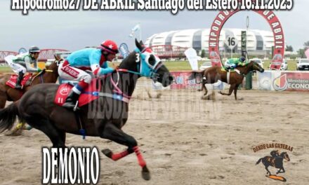 3ra carrera ganador DEMONIO de DOMINGO LLANOS stud EL RAYO