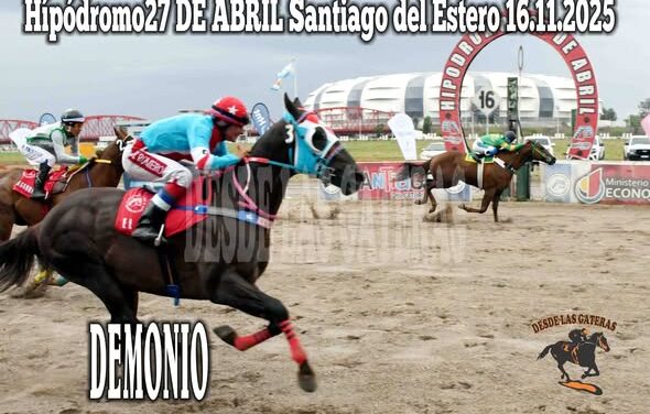 3ra carrera ganador DEMONIO de DOMINGO LLANOS stud EL RAYO