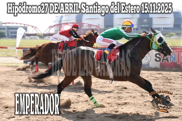 2da Carrera Ganador EMPERADOR de SANTILLO de Bandera