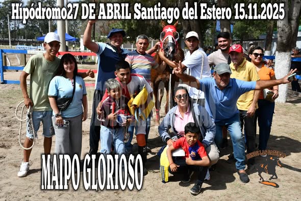 3era carrera ganador MAIPO GLORIOSO, de SANDOVAL de SUNCHO CORRAL