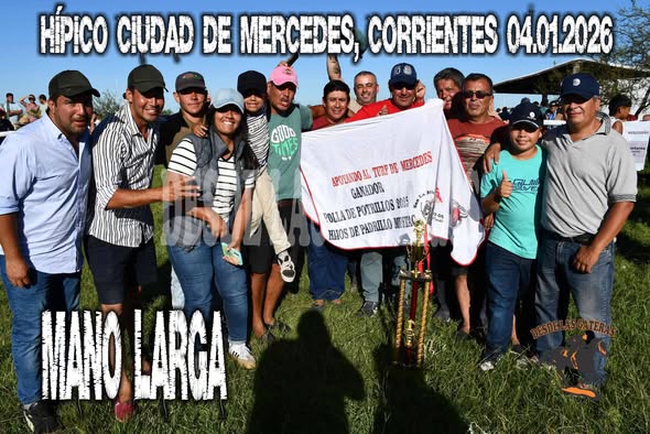 MANO LARGA – P. POTRILLOS HIJOS MUSTANG COURAGE – HIPICO CIUDAD DE MERCEDES – 04.01.2025