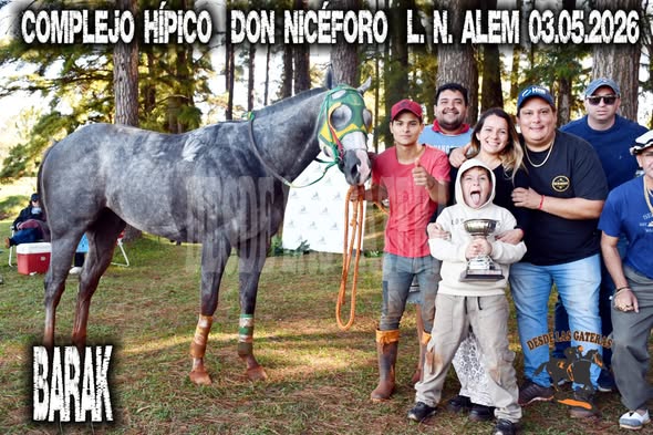 BARAK – CLASICO CENTRAL. HIPICO DON NICEFORO, ALEM. 03.05.2026