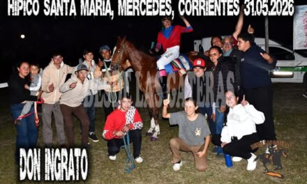 DON INGRATO, HIPICO SANTA MARIA, MERCEDESM CORRIENTES 31.05.2026
