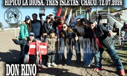 DON RINO – G. P. LIBRE 100 METROS . HIPICO LA DIOSA TRES ISLETAS CHACO 12.07.2026