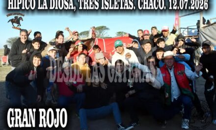 GRAN ROJO – GRAN PREMIO NACIONALES 300 METROS, HIPICO LA DIOSA, TRES ISLETAS, CHACO 12.07.2026